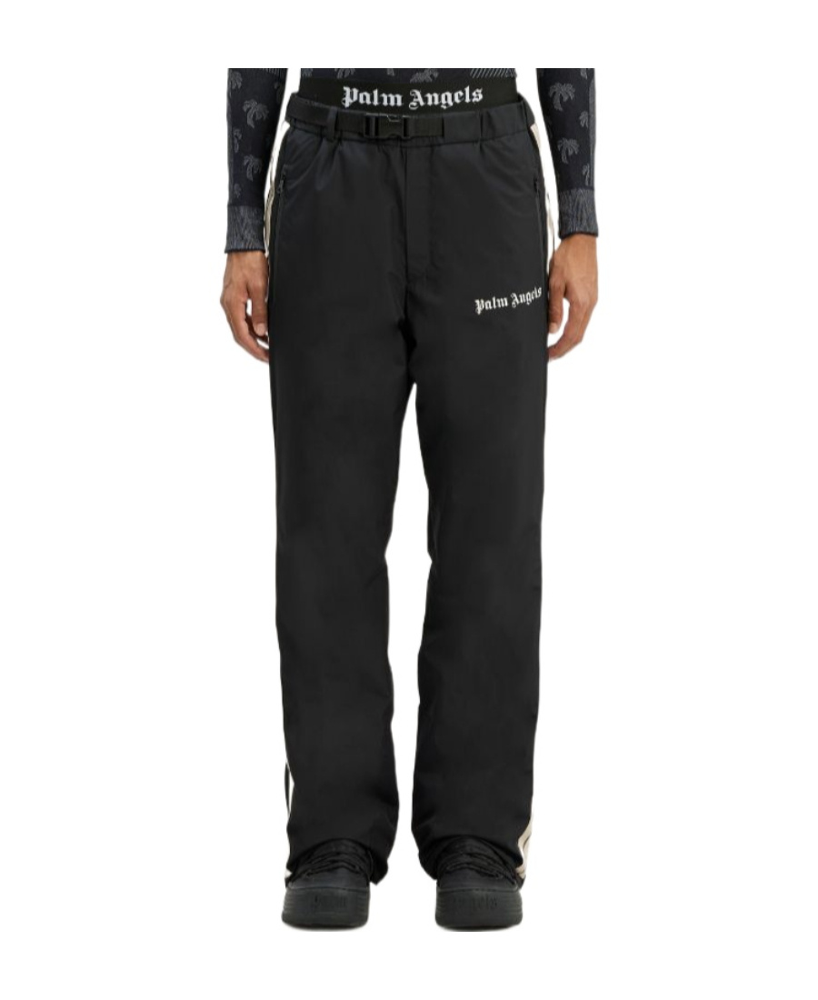 Palm Angels Track Logo-print Ski Trousers In Black
