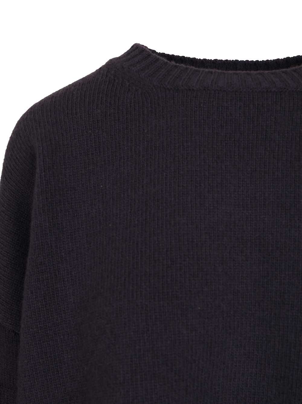 Weekend Max Mara Long-sleeved Sweater In Black