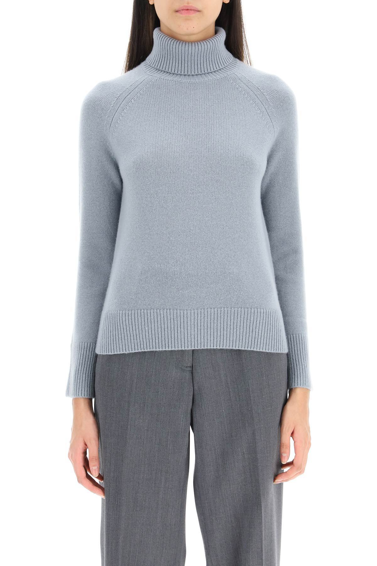 Max Mara Nadar' Long-sleeved Knitted Sweater In Gray