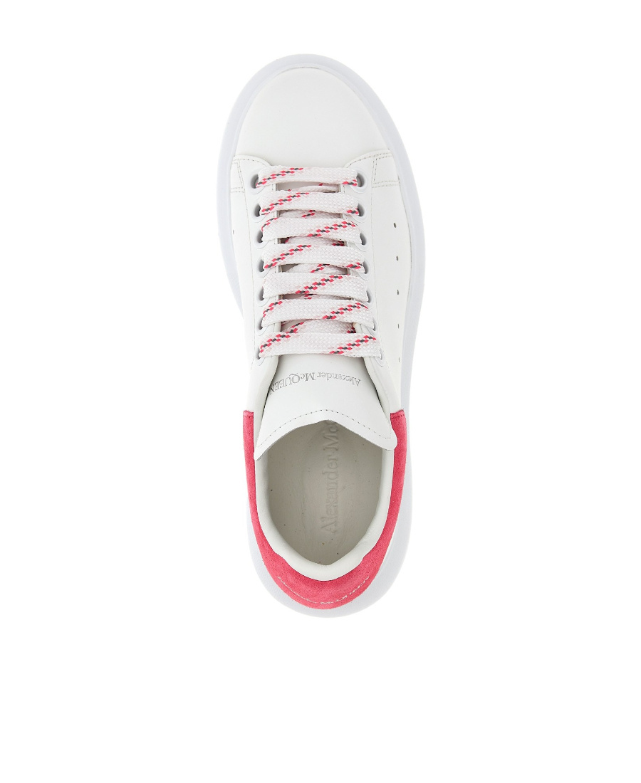 Alexander Mcqueen Suede-trimmed Leather Exaggerated-sole Sneakers In White