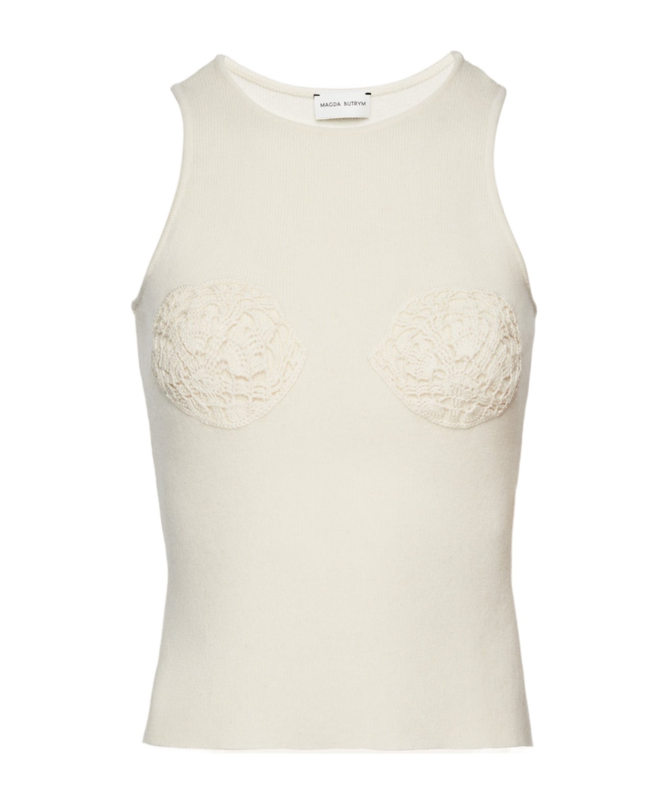 Magda Butrym T-shirt Crochet Bra In White