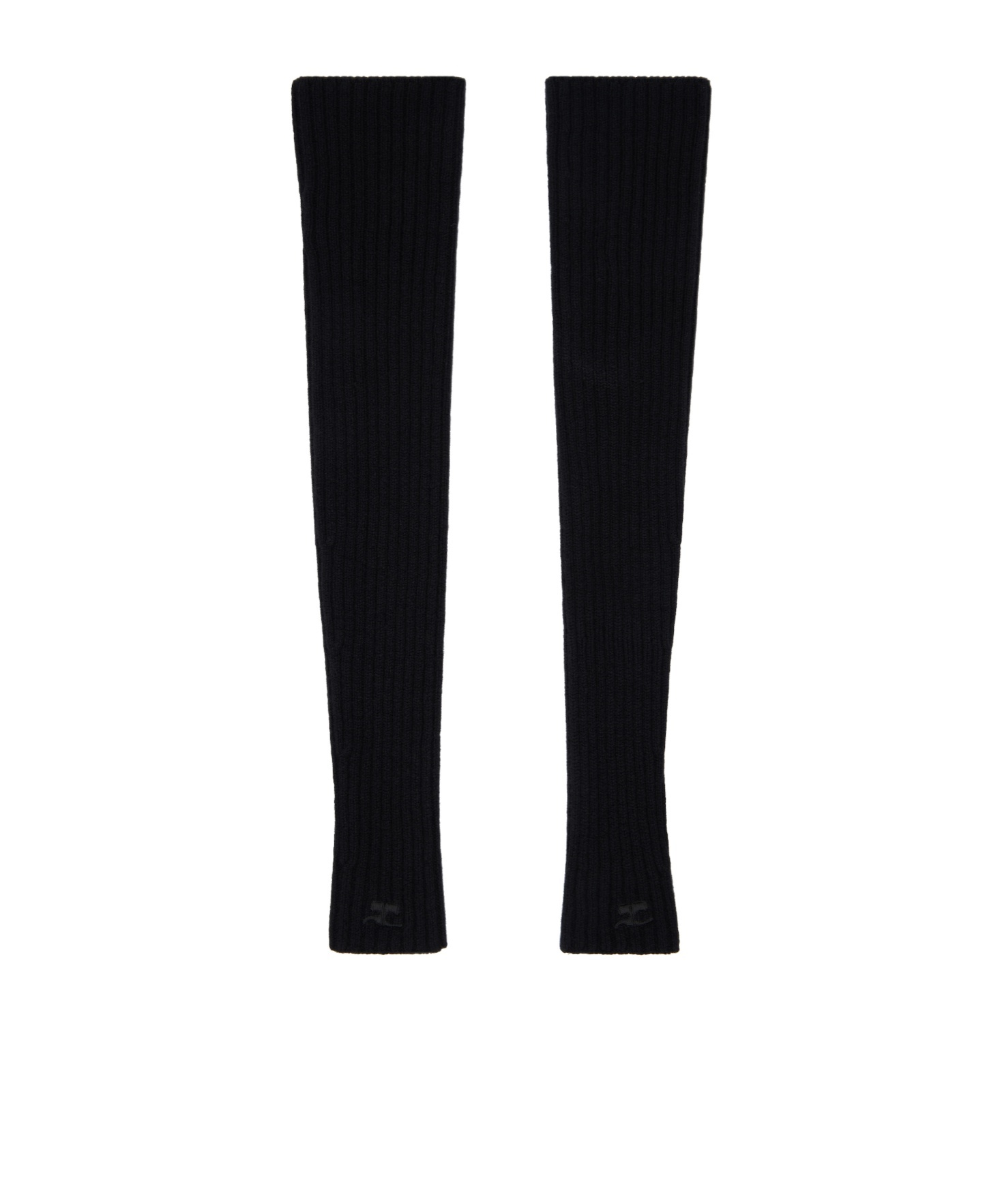 Courrèges Ribbed Wool Mittens