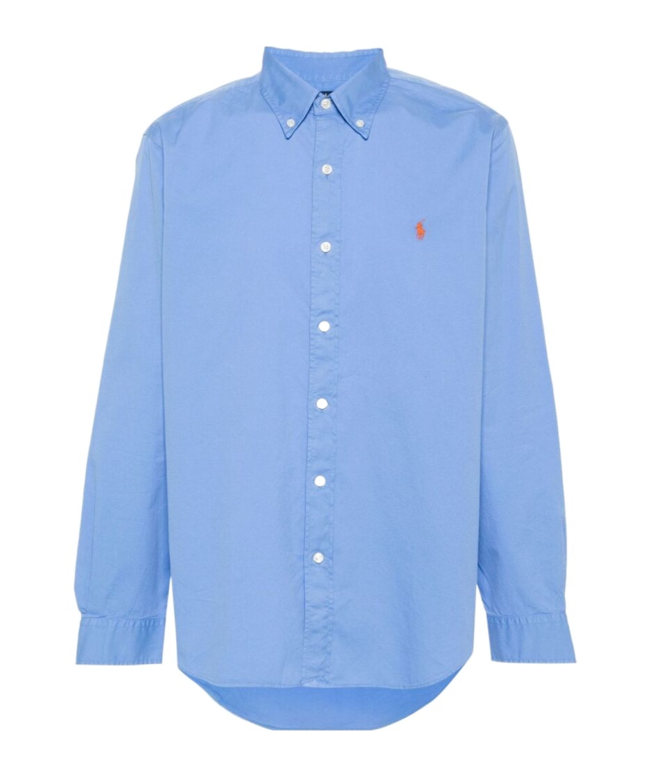 Polo Ralph Lauren Polo Pony Cotton Shirt In Blue