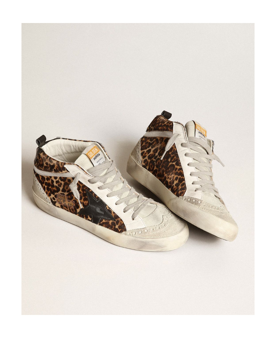 Golden Goose Deluxe Brand Women Mid Star Classic High-top Ponyskin Sneakers In Animal Print