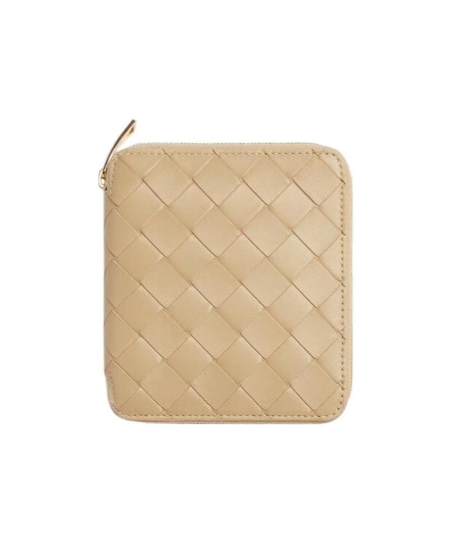 Bottega Veneta Zipper Wallet In Nude