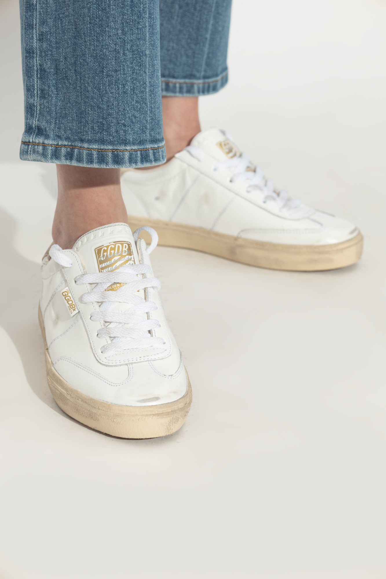 Golden Goose Lace-up Low-cut Casual Shoes In White