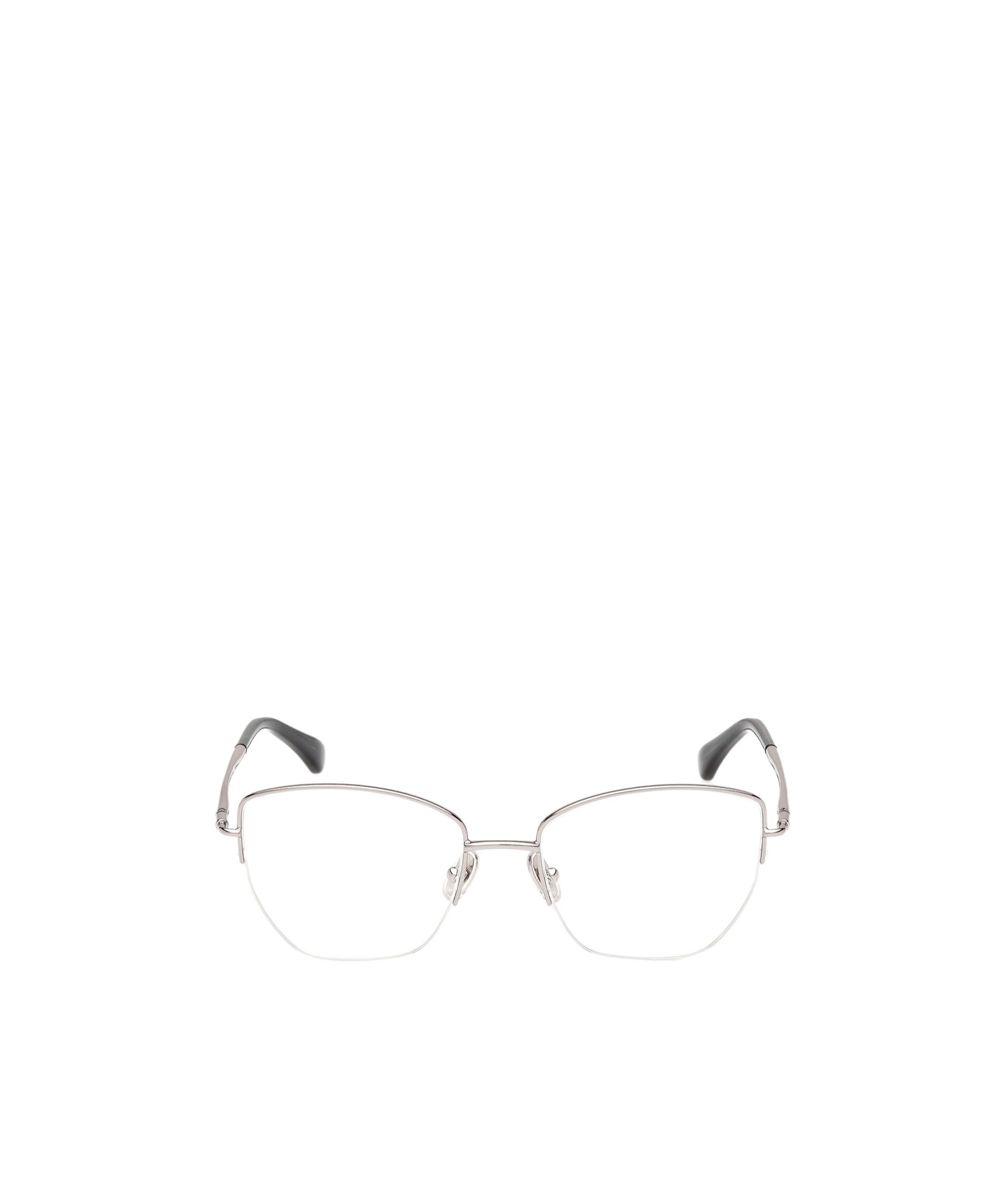 Max Mara Geometric Flat Lens In Shiny Light Ruthenium