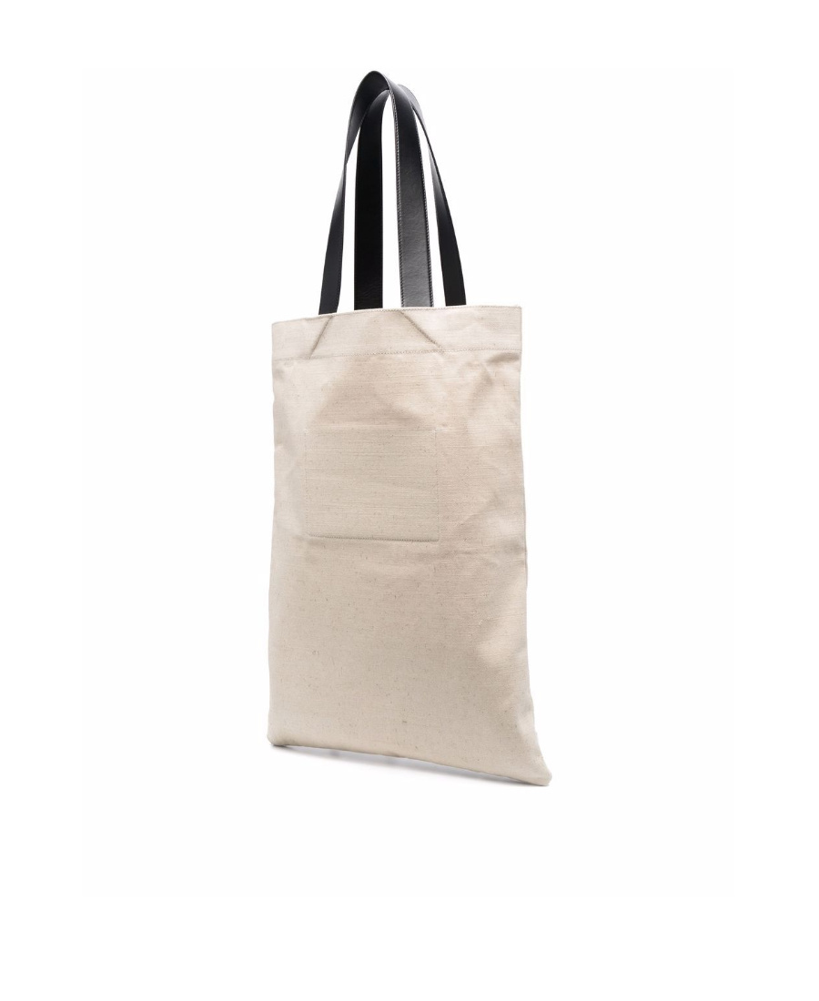 Jil Sander Large Flat Shopper Shoulder Bag In Nude