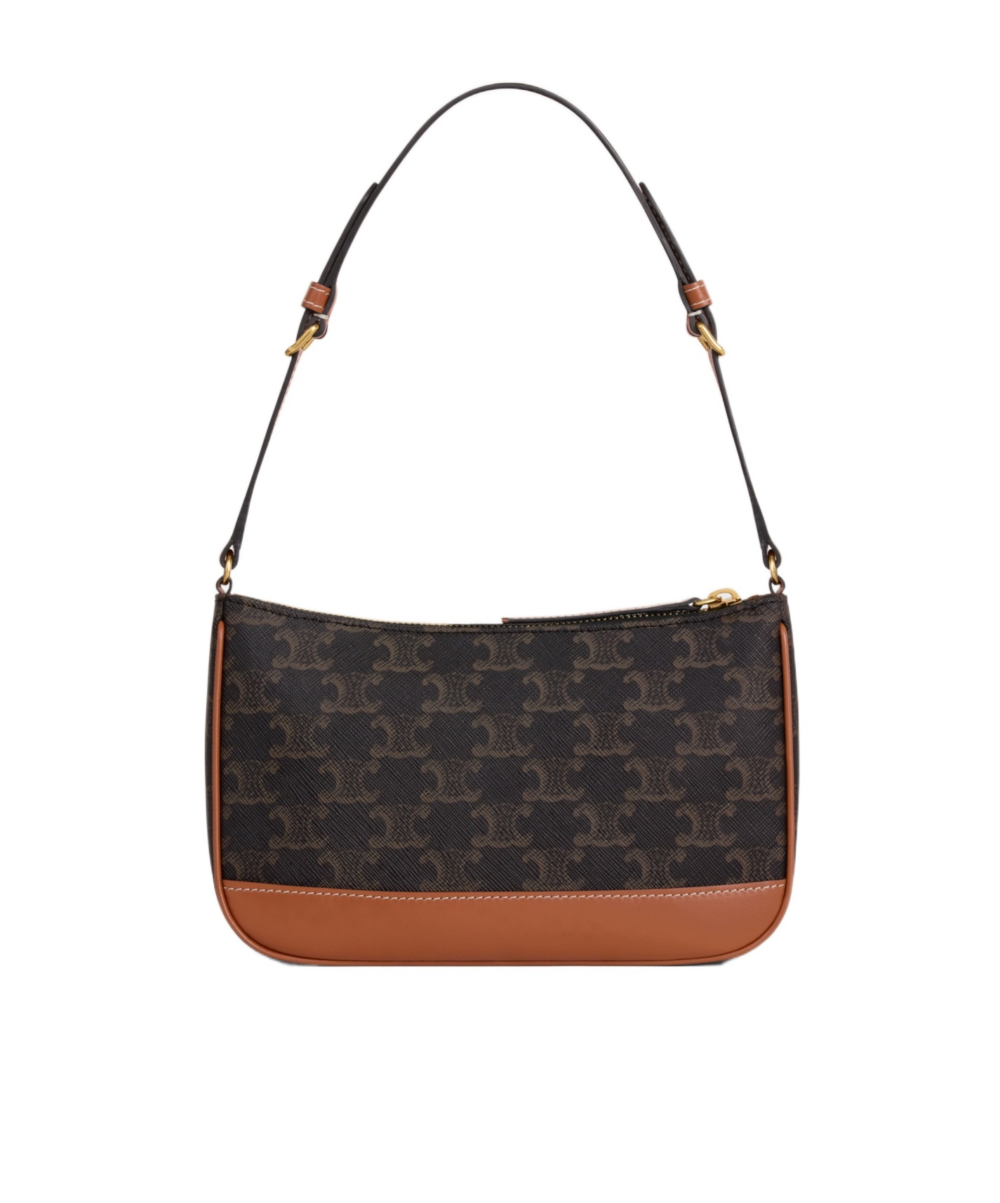 Celine Triomphe Shoulder Bag In Brown