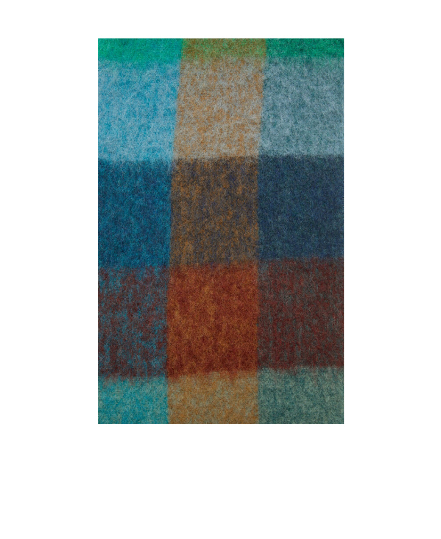 Acne Studios Mohair Checked Scarf In Gray