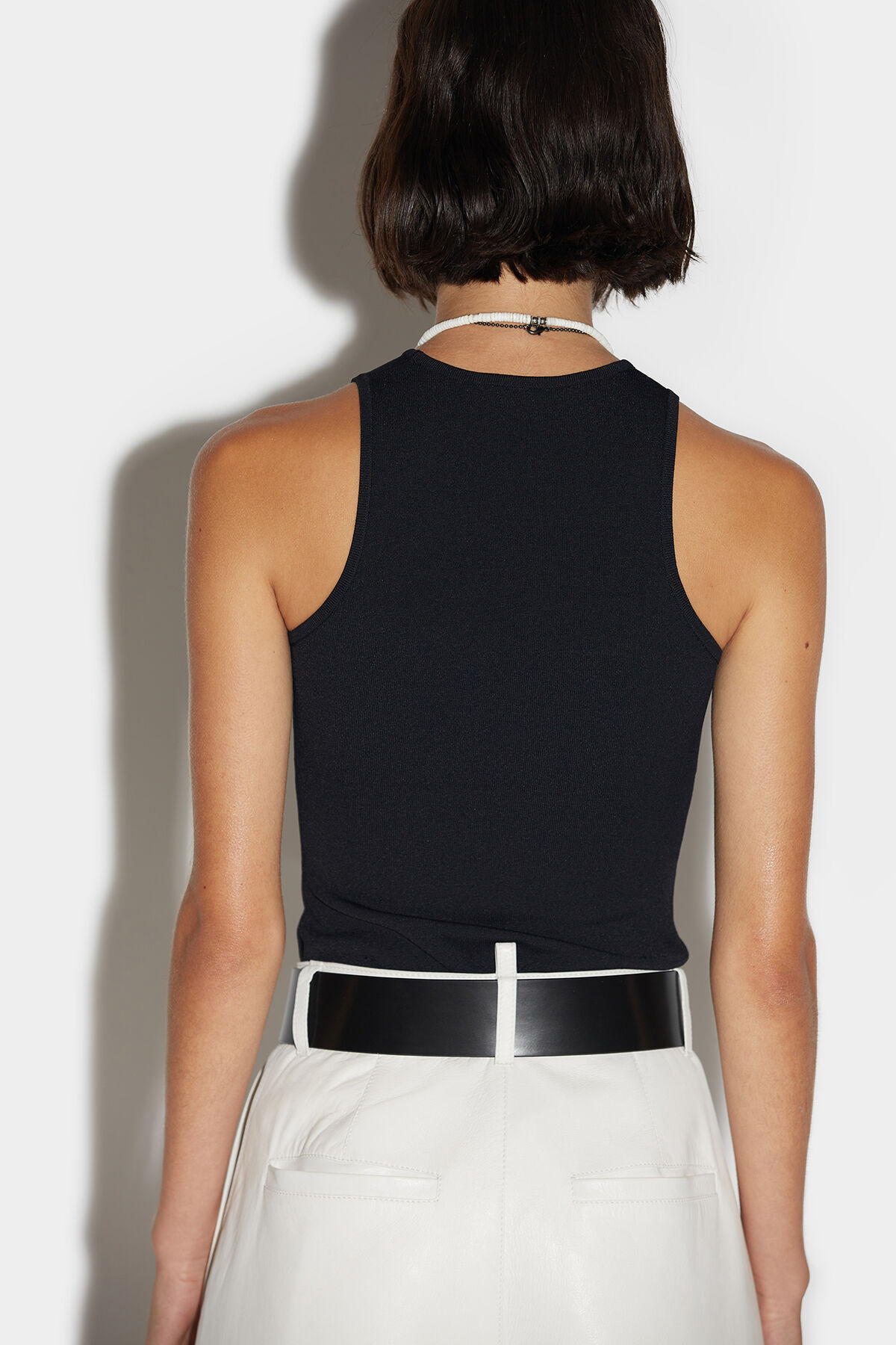Dsquared2 Knitted Sleeveless Tank Top In Black