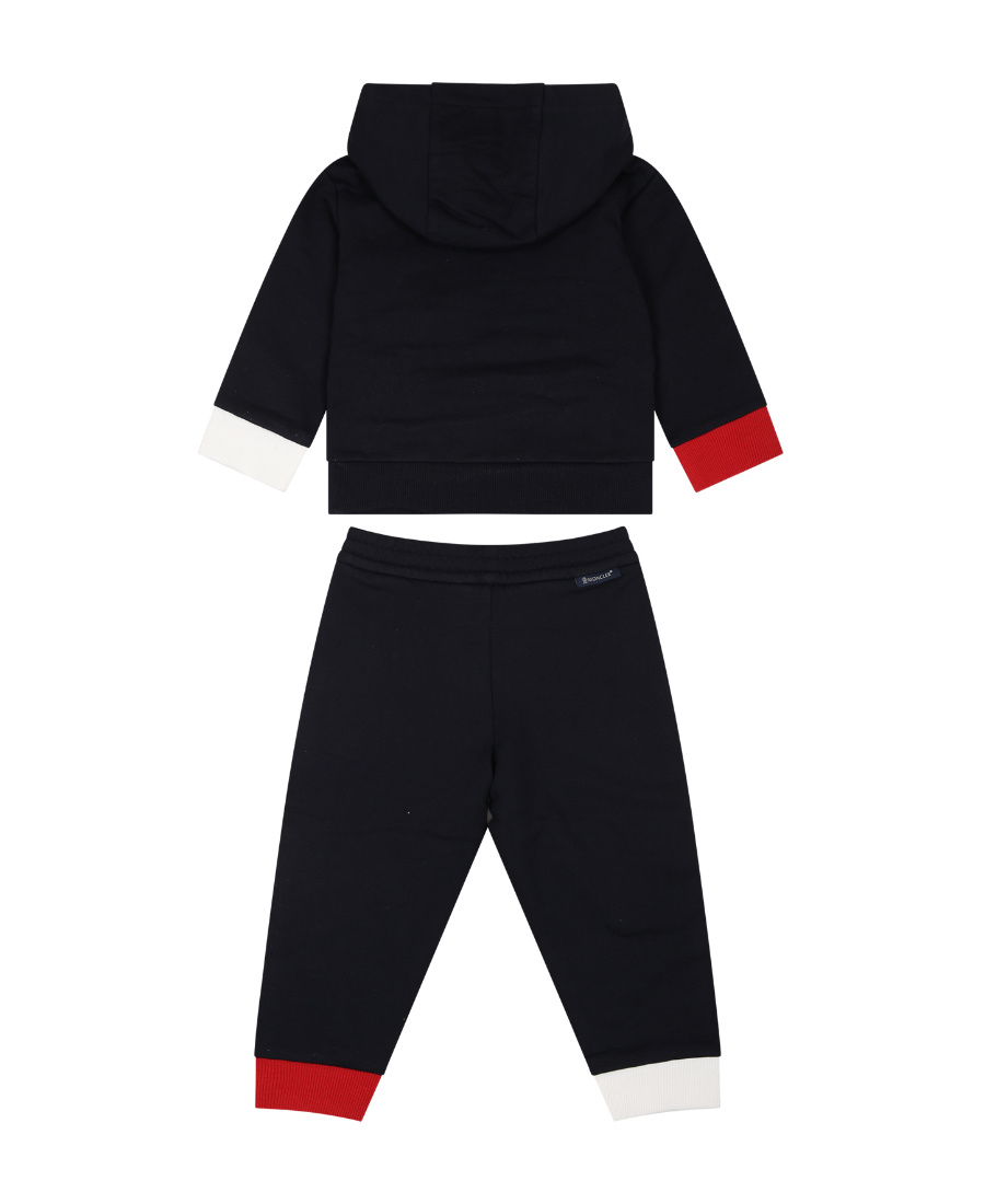 Moncler Logo-patch Cotton Tracksuit In Blue