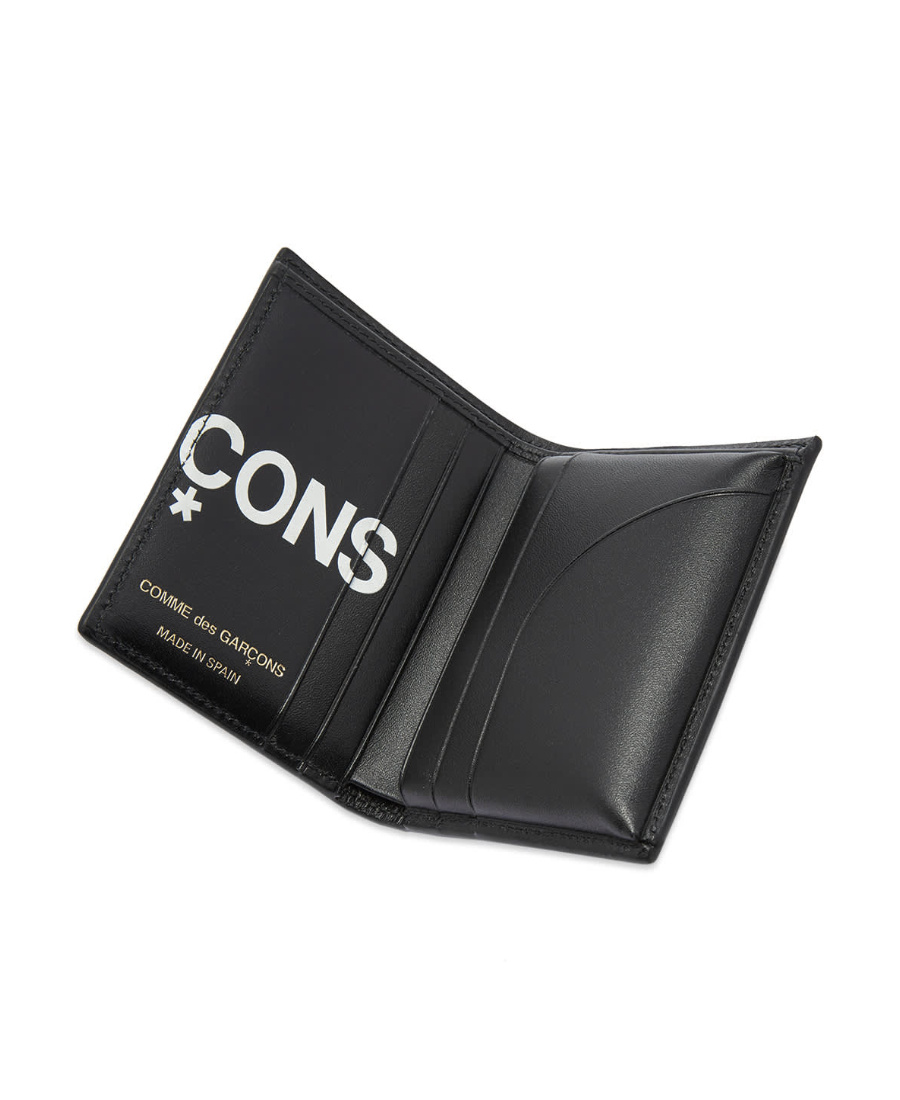 COMME DES GARÇONS POLKA DOT-PRINT LEATHER CARDHOLDER 
