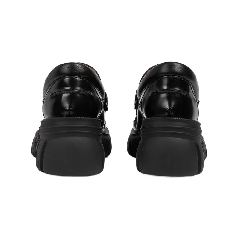 Gucci Horsebit-detail Leather Loafers In Black