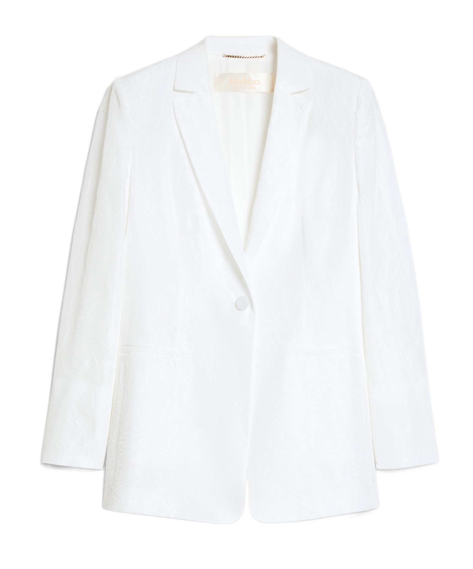 Max Mara Single-breasted Blazer In White
