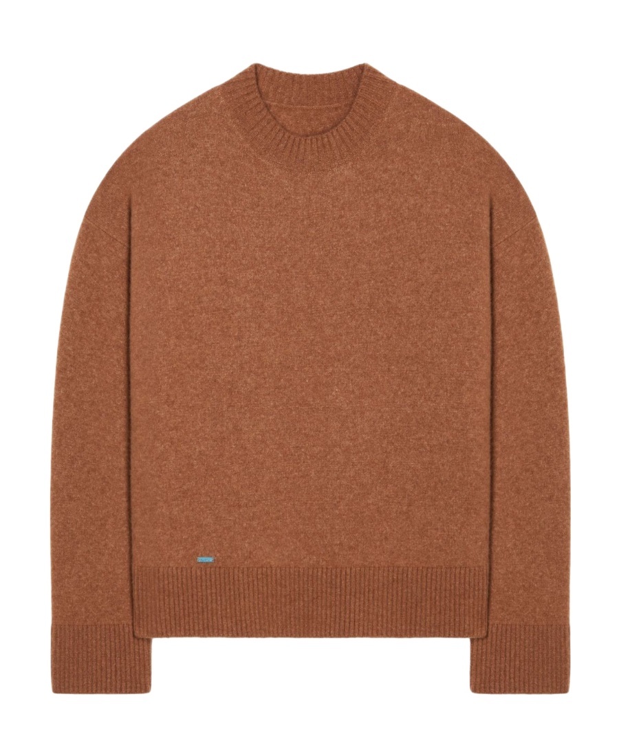 Alanui Ribbed-edge Cashmere-blend Jumper In Brown