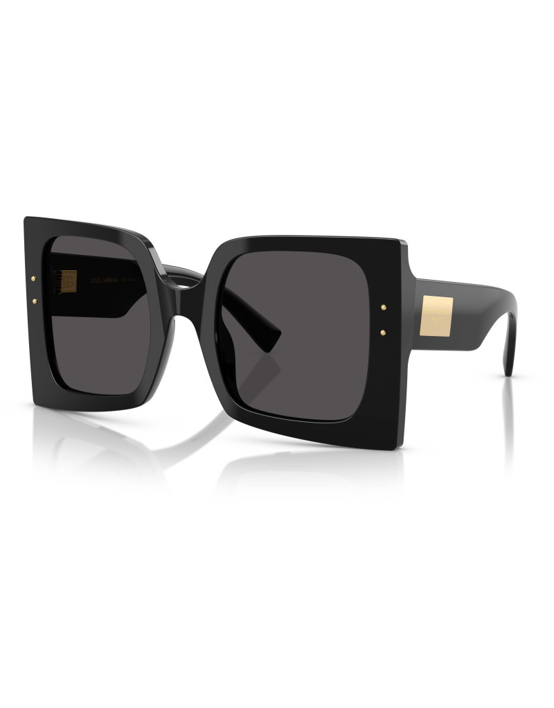Dolce & Gabbana Rectangular Sunglasses In Black