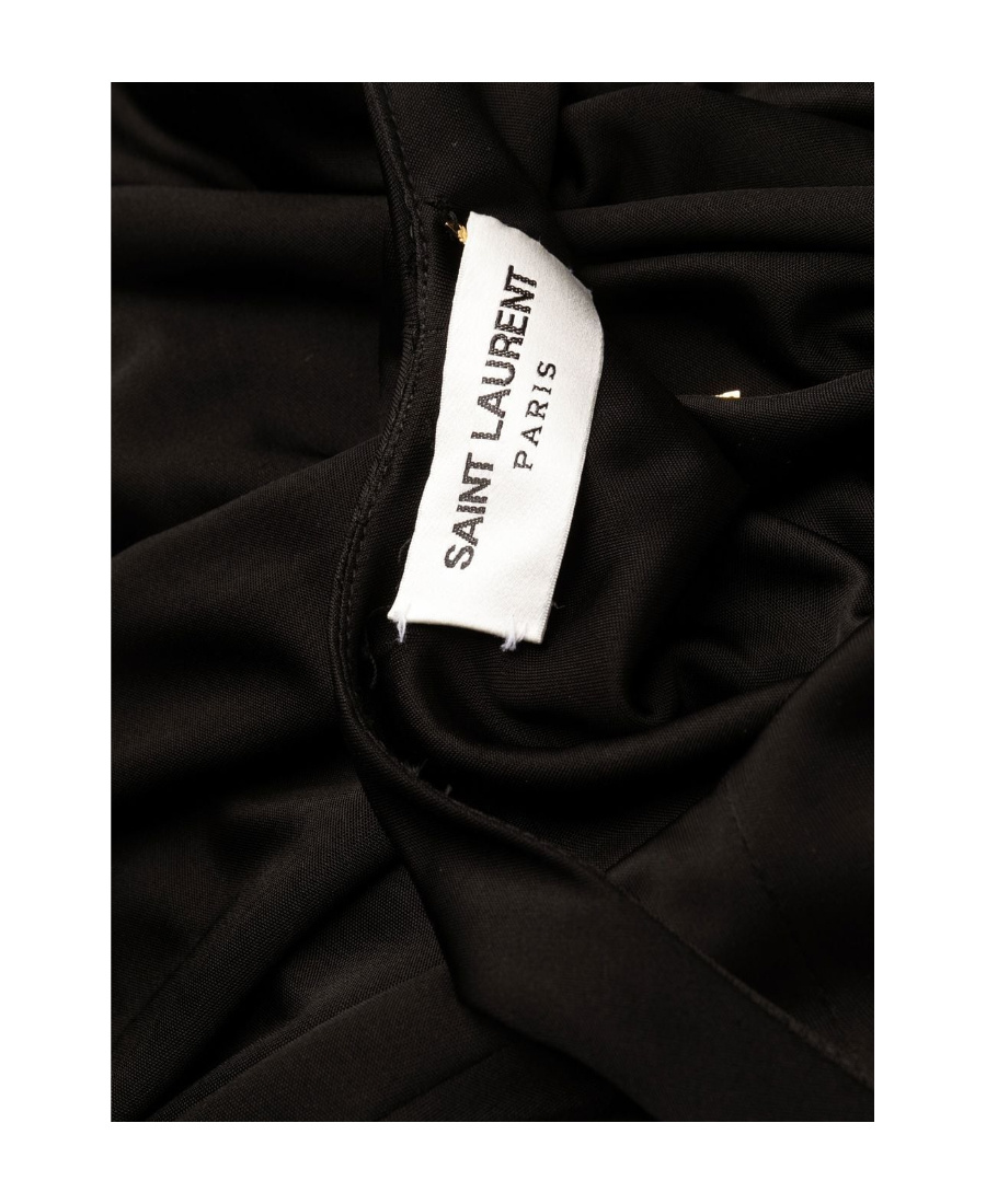 Saint Laurent Cross-back Dress In Black