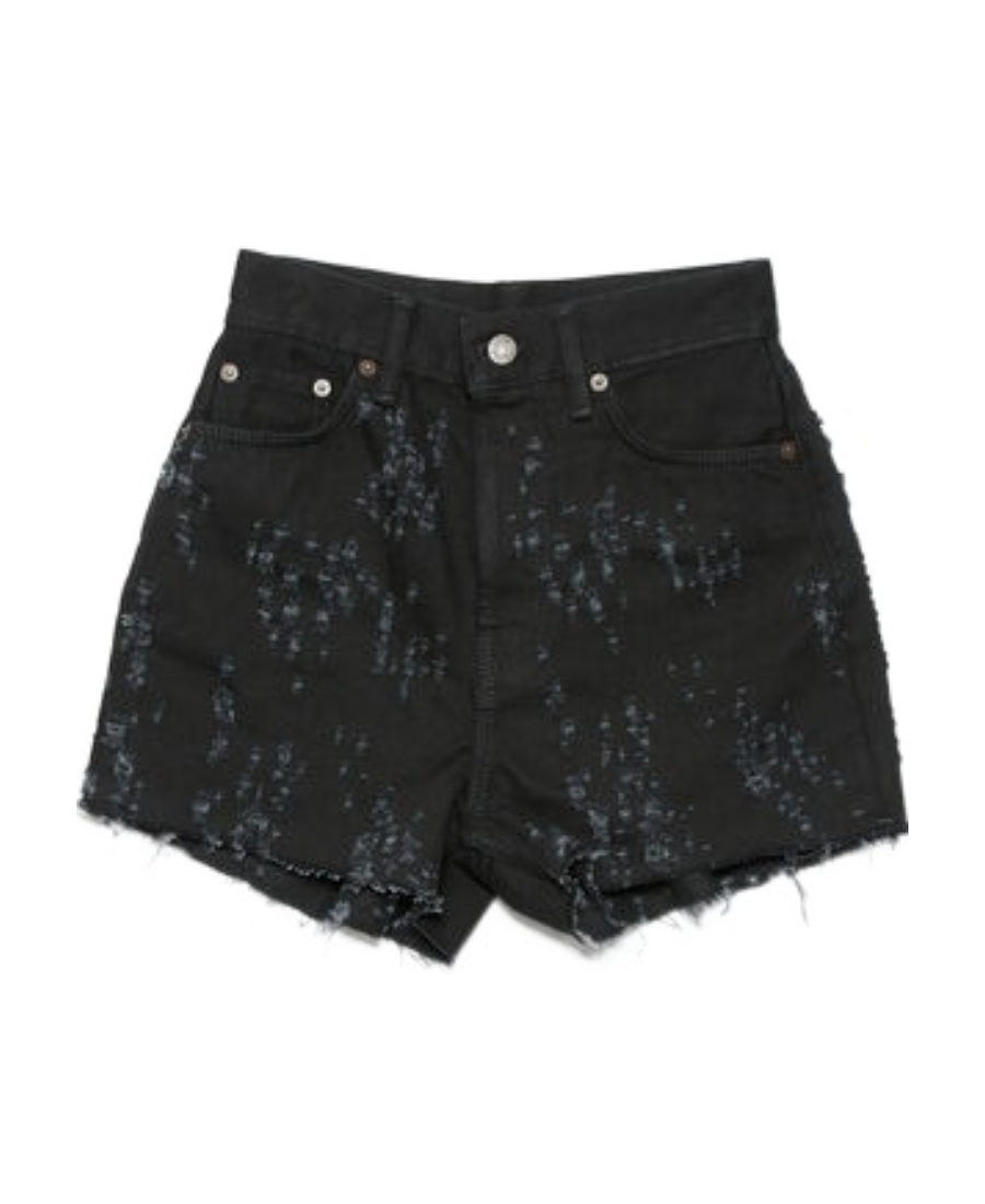 Acne Studios Making Used Denim Shorts In Black
