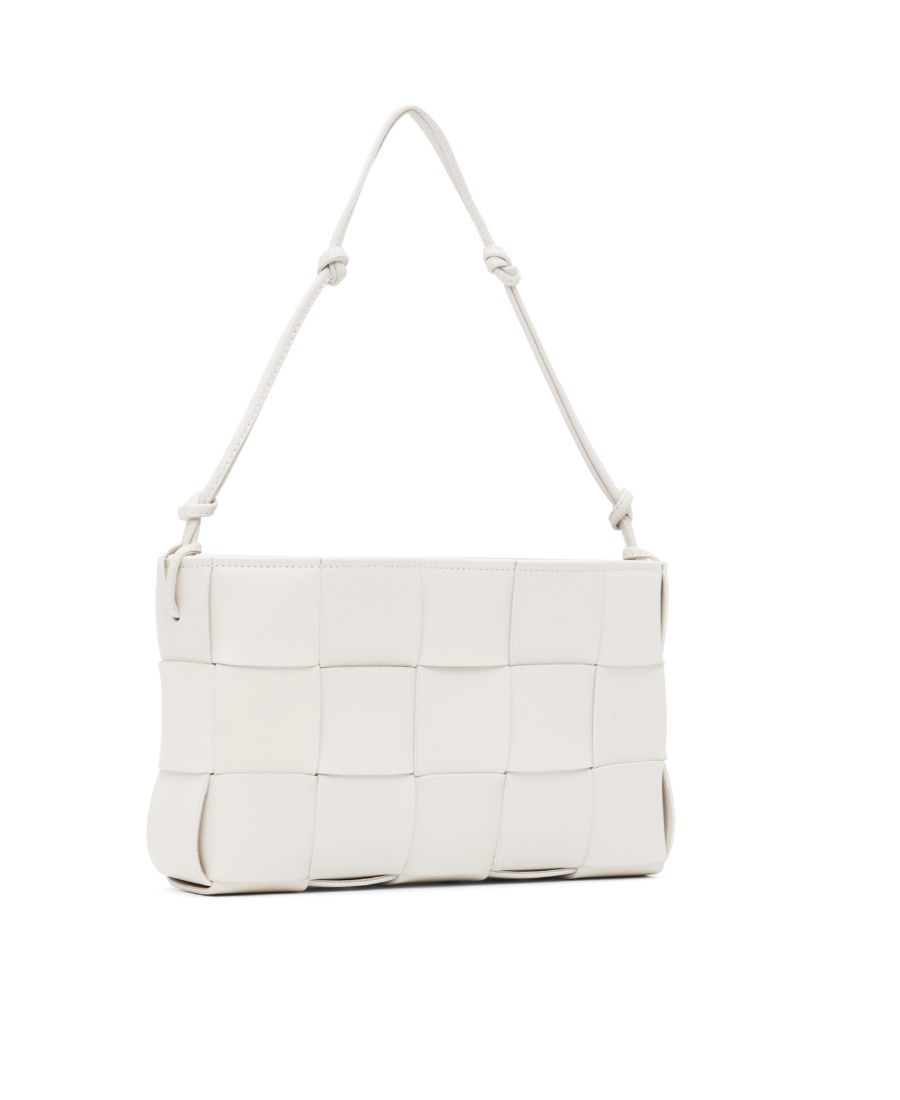Bottega Veneta Cassette Shoulder Bag In White