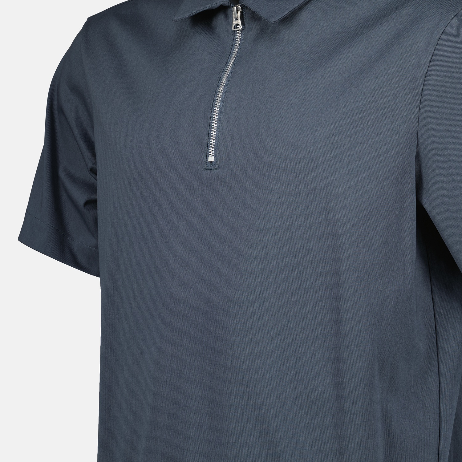 Sacai Short-sleeved Polo Shirt In Blue