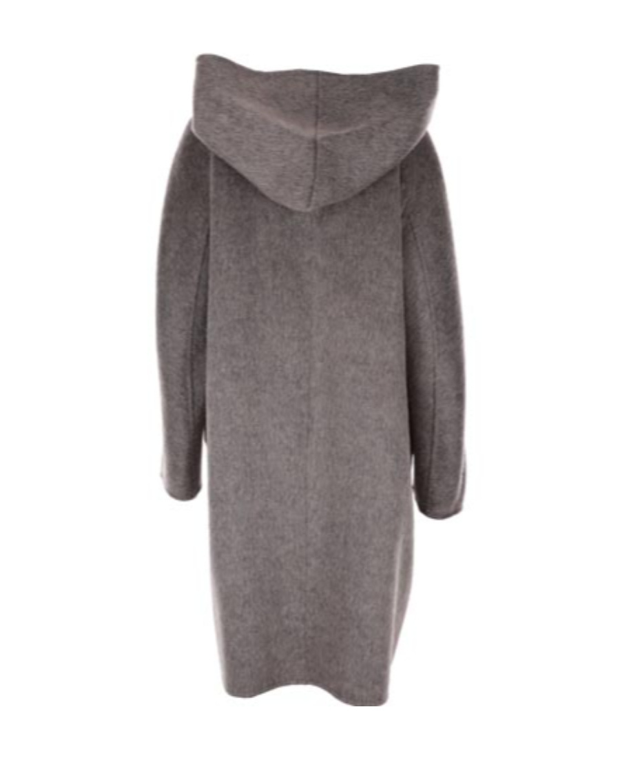 Max Mara Double-breasted Long-sleeved Coat In Gray