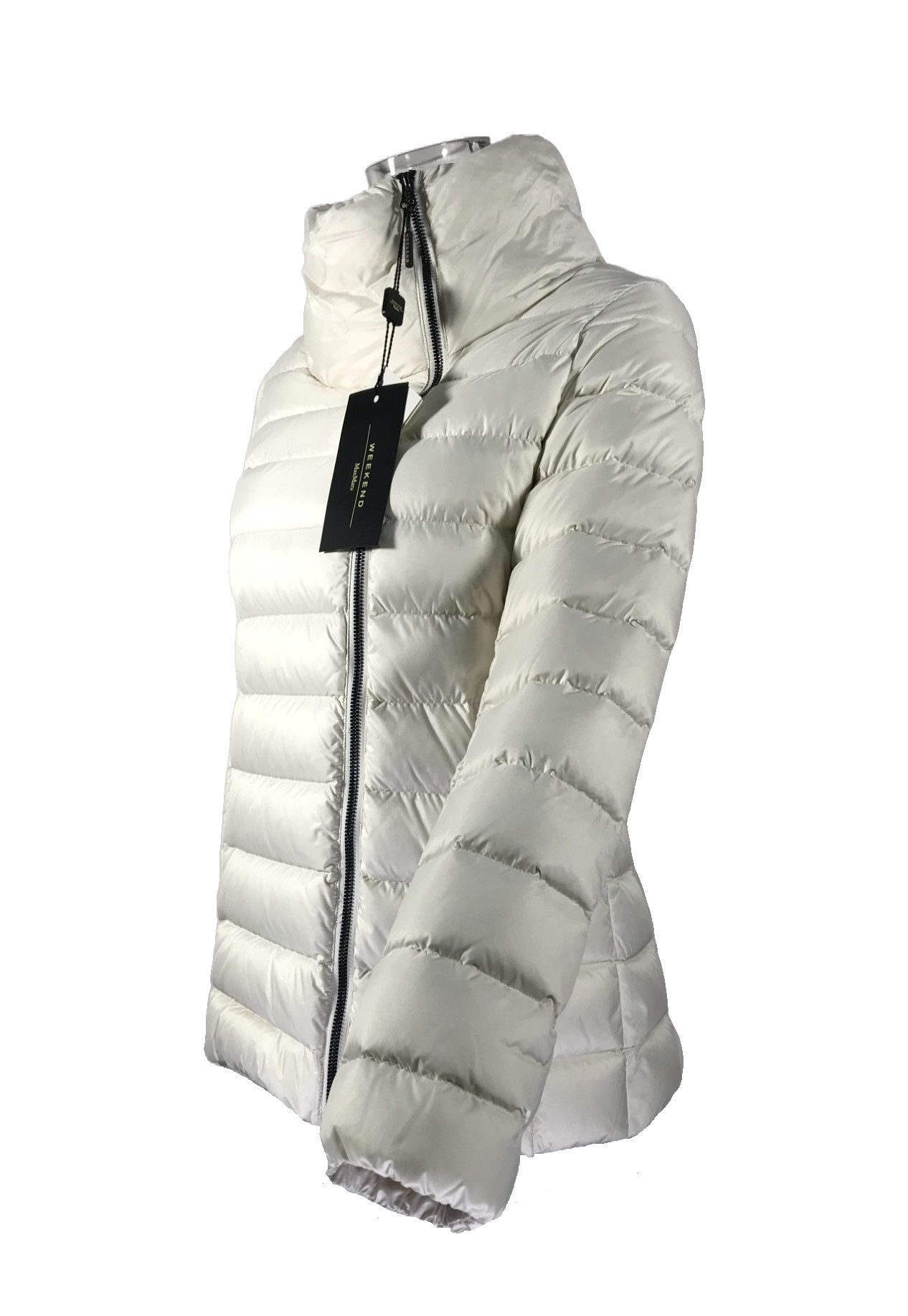 Weekend Max Mara Long-sleeved Down Jacket In White