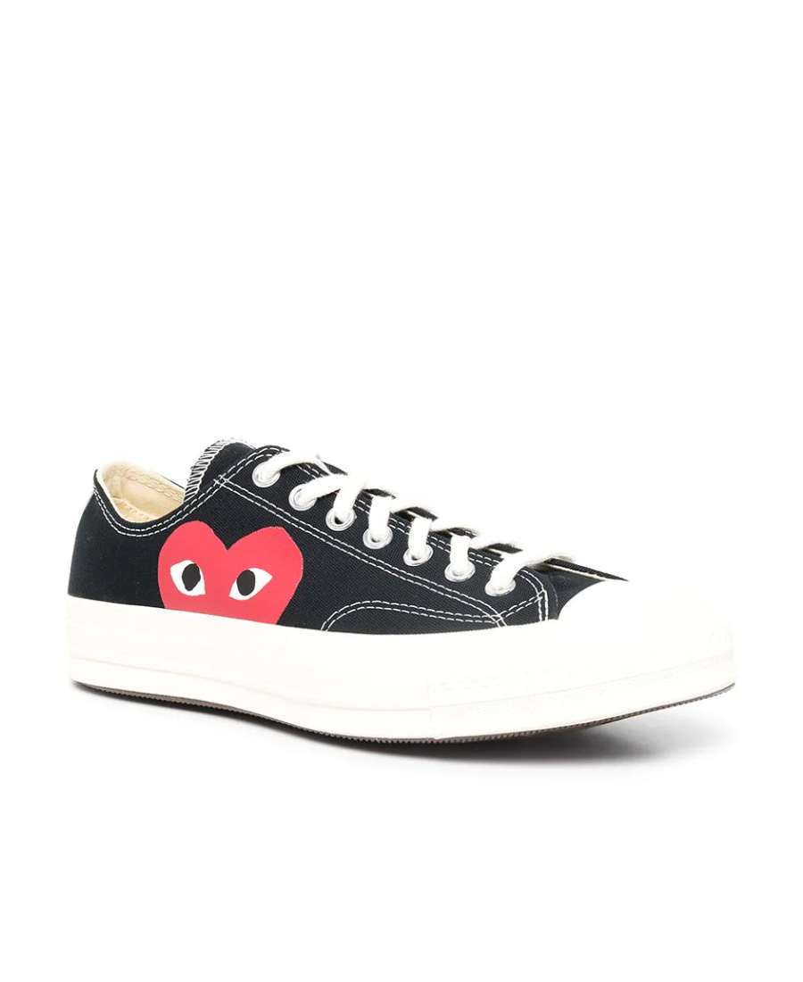 Comme Des Garçons Play Black Converse Edition Chuck 70 Cdg Ox Sneakers In White