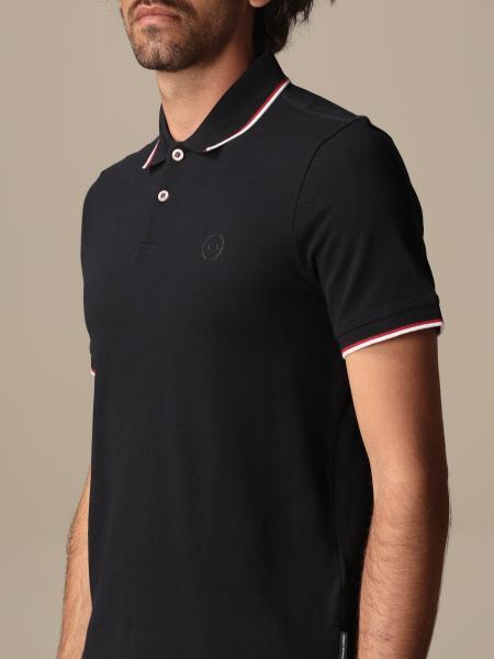 ARMANI EXCHANGE CONTRASTING-STRIPE POLO SHIRT