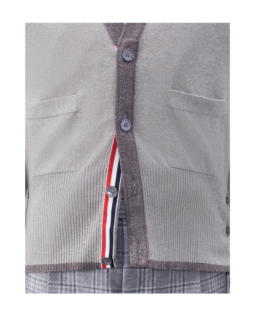 Thom Browne Beige Cashmere Clothing Sweaters In Multi