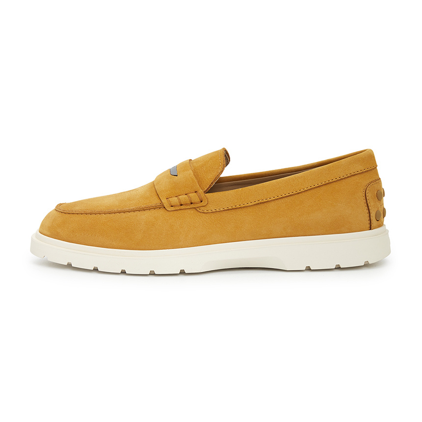Tod's Round Toe Loafers In Yellow