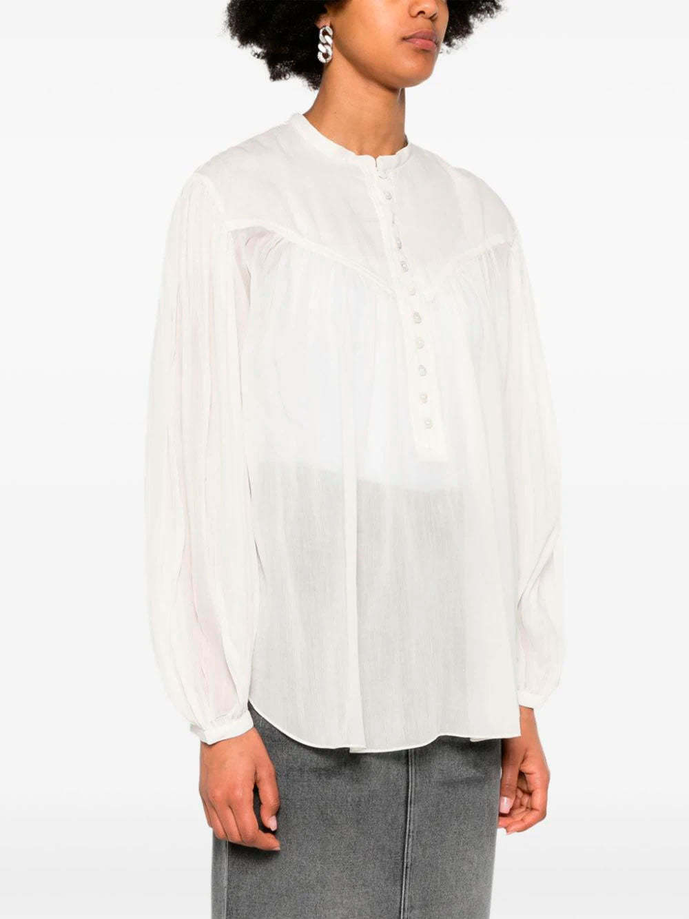 Isabel Marant Kiledia Pintuck-detail Blouse In White