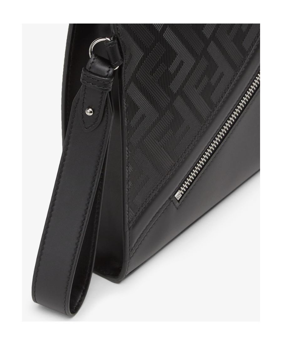 FENDI FENDI SHADOW DIAGONAL ZIPPED CLUTCH BAG