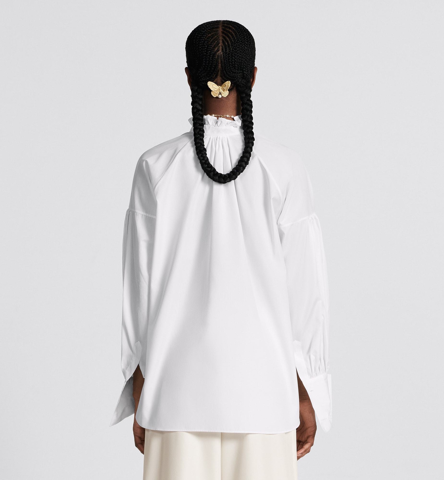 Dior Button Long-sleeved Shirt In White