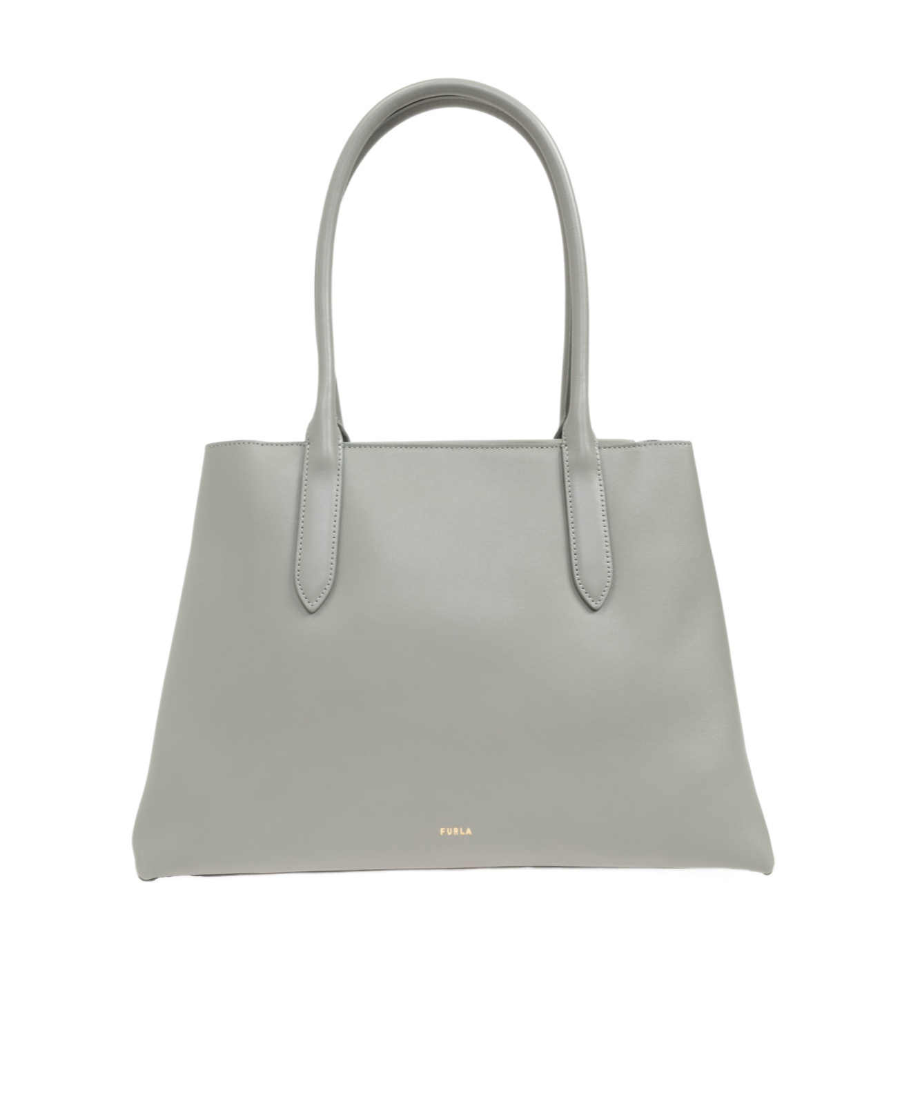 Furla Double Handle Shoulder Bag In Gray