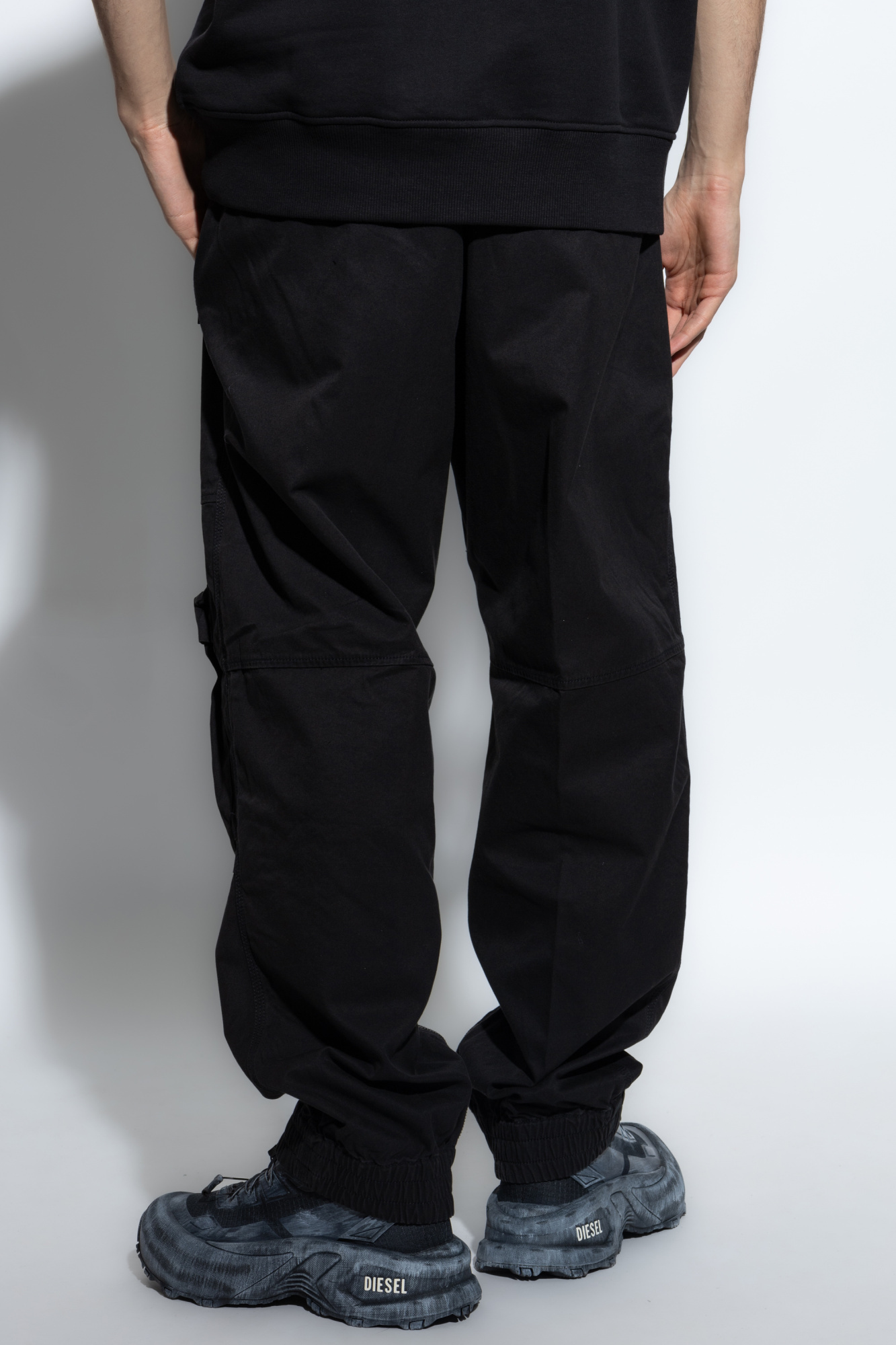 Diesel Casual Pants With Pockets In Black