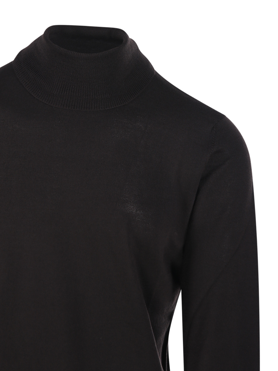 Roberto Collina Turtleneck Long Sleeve Sweater In Black