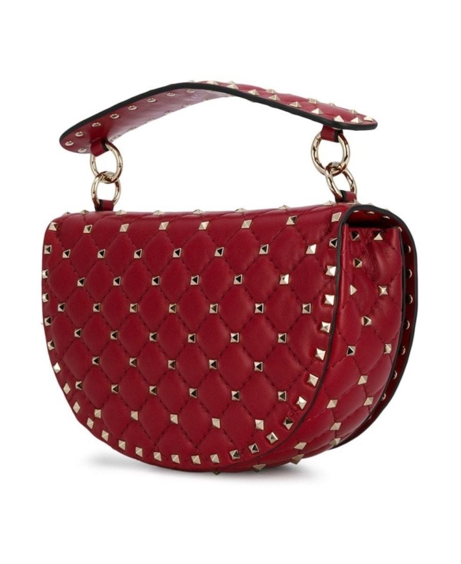 Valentino Logo Details Handbag In Red