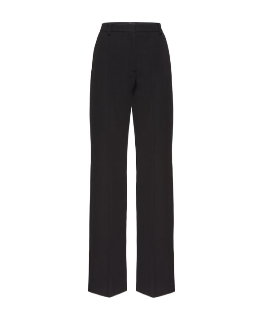 Valentino Virgin Wool Tailored Trousers In Black