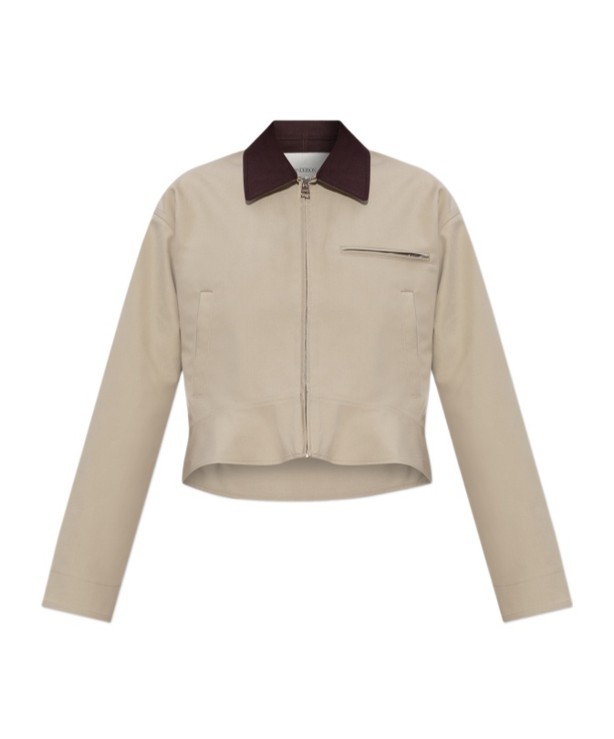 Jw Anderson Cropped Zip-front Jacket In White
