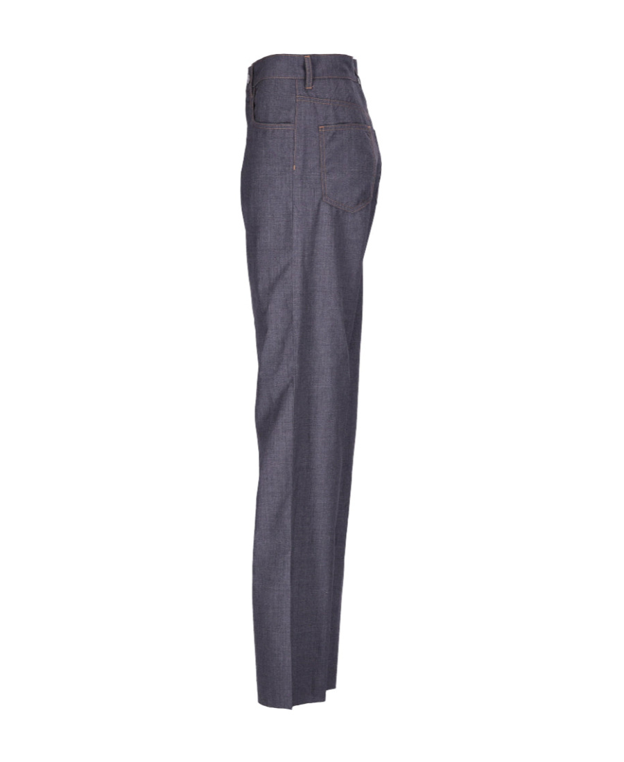 Miu Miu Straight Casual Pants In Gray