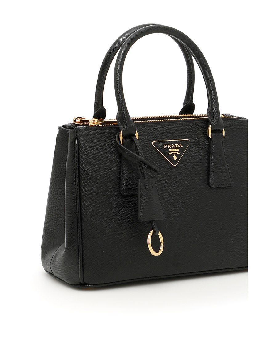 Prada Womens Black Galleria Small Saffiano-leather Tote Bag In Black
