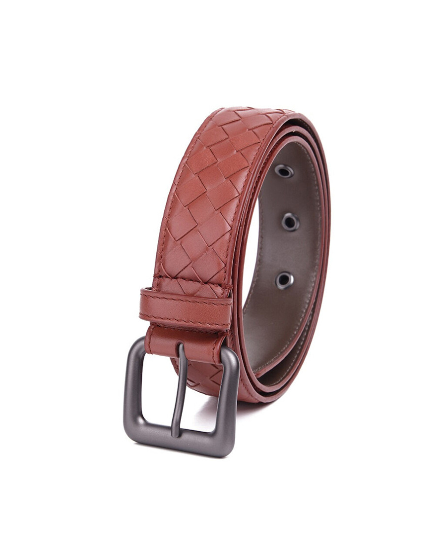 Bottega Veneta Weave A Belt In Brown