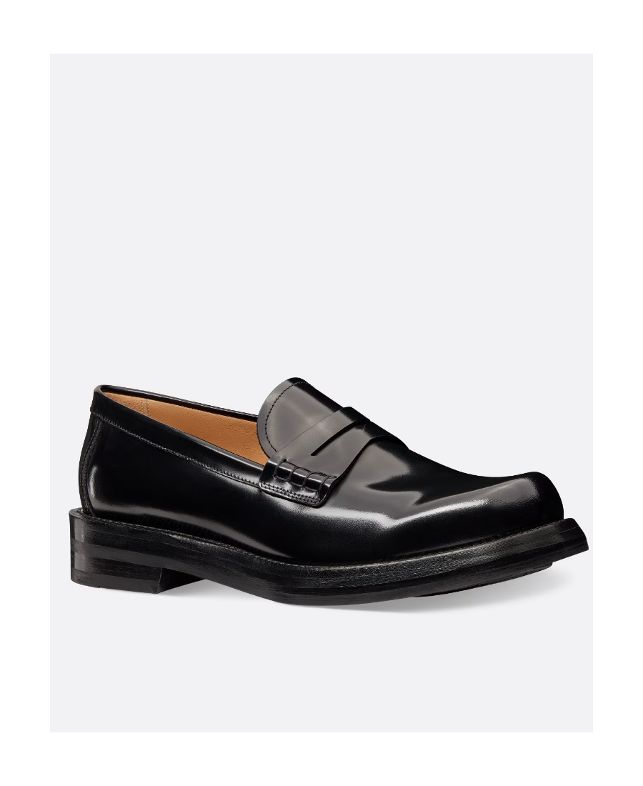 Dior Carlo Shiny Loafers In Black