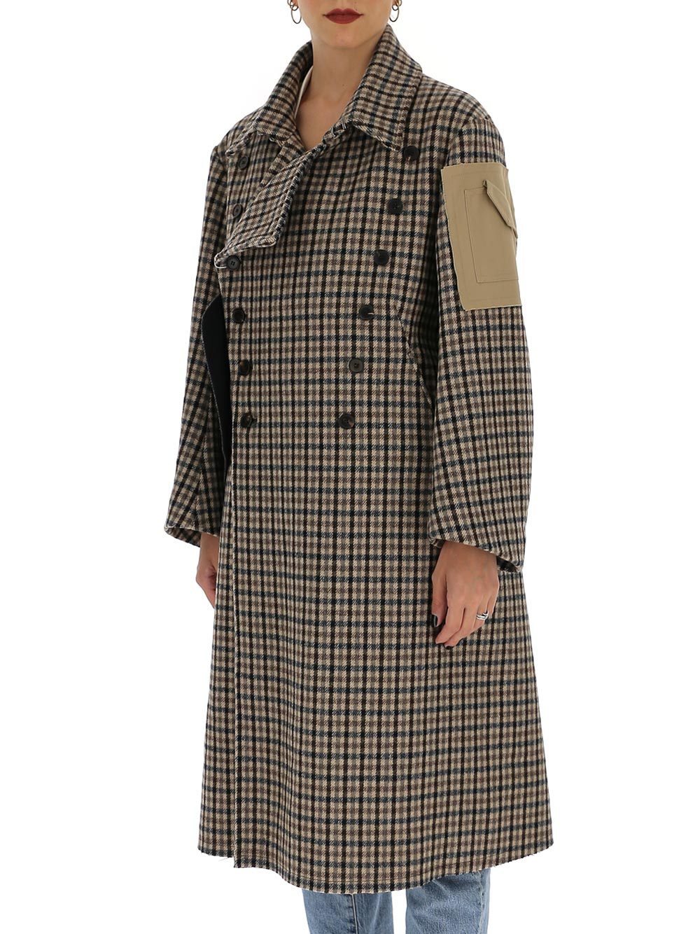 MAISON MARGIELA MAISON MARGIELA DOUBLE BREASTED CHECKED COAT