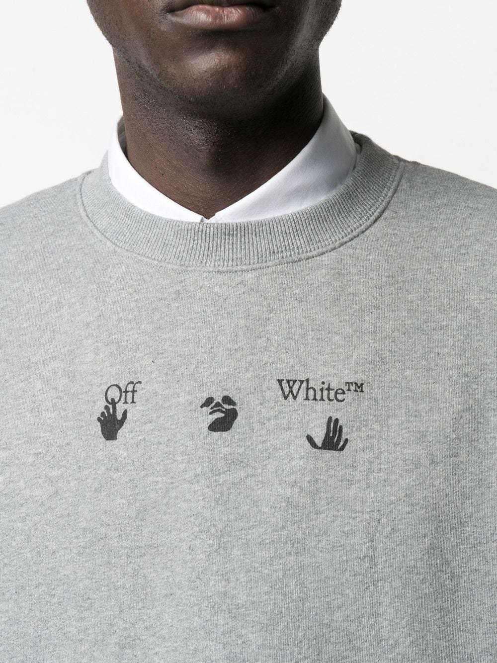 Off-white Arrows Logo Print Sweatshirt In Gray
