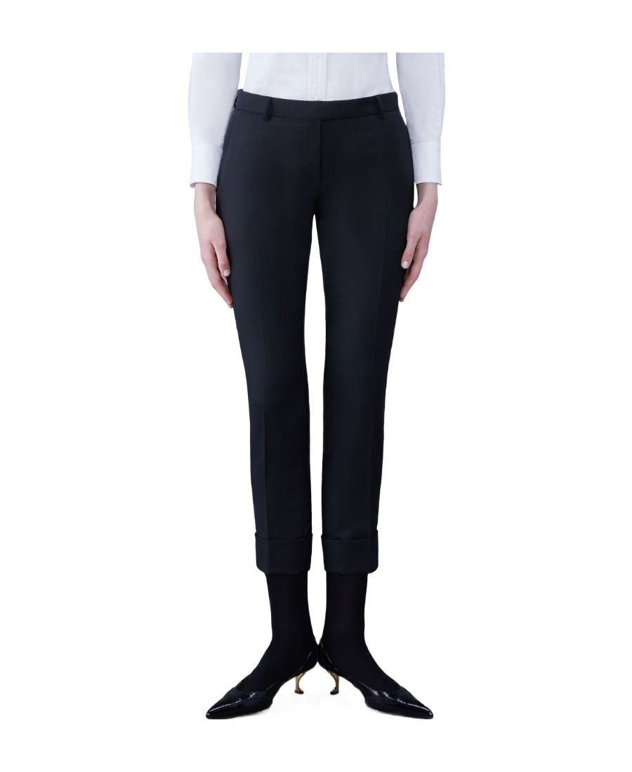 Thom Browne Cropped Tailored Trousers In Black