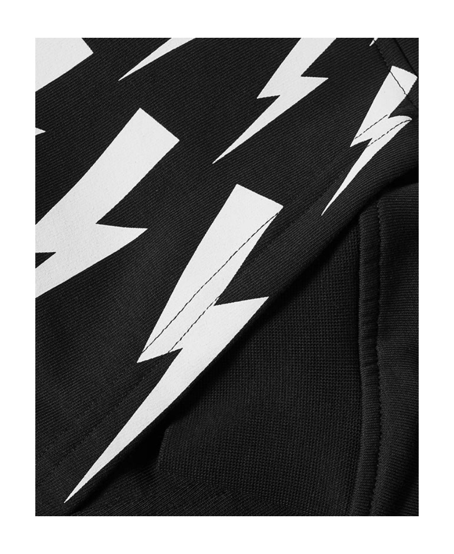 Neil Barrett Logo Logo Hoodie In Black