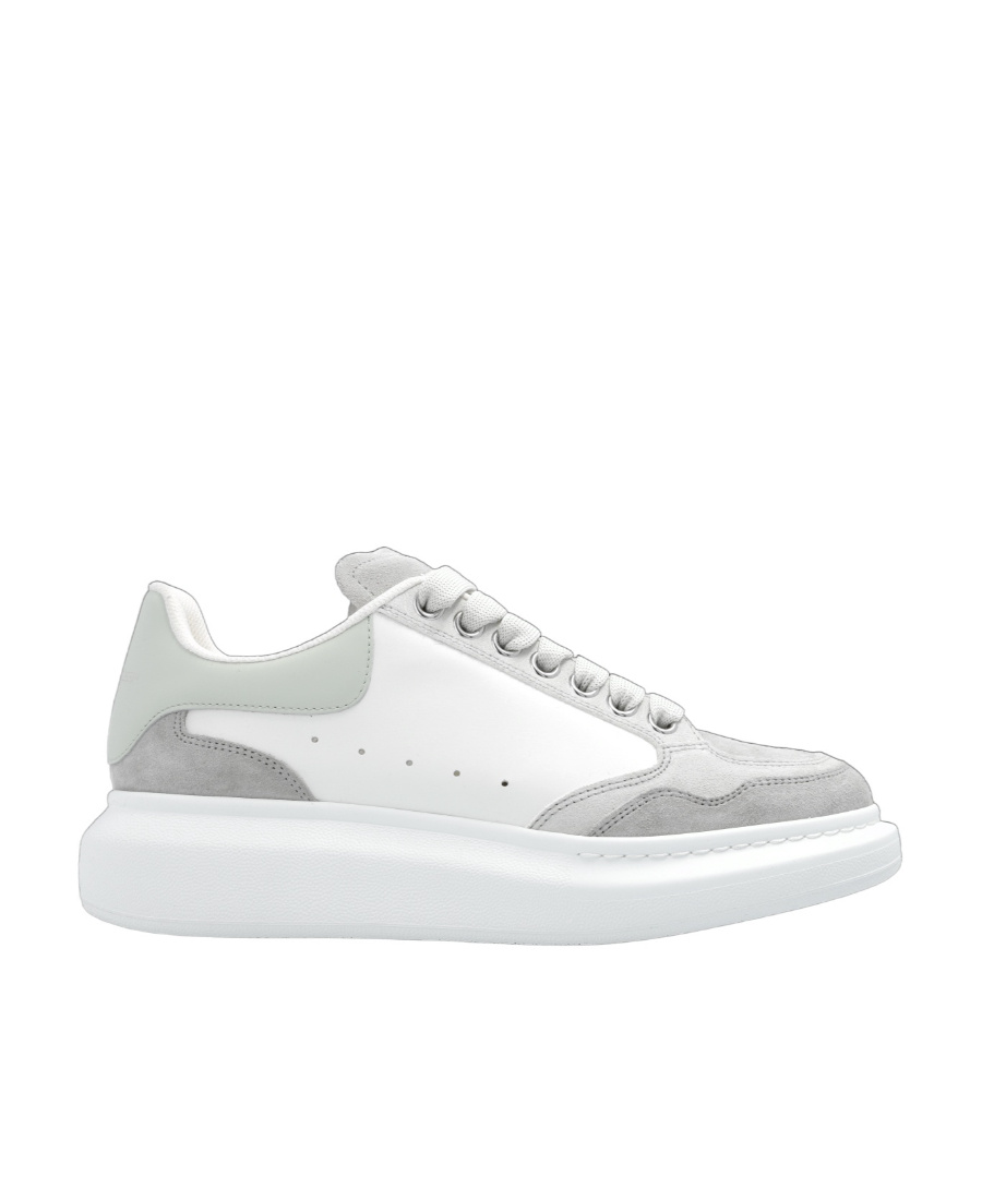 Alexander Mcqueen Larry Panelled Leather Sneakers In White