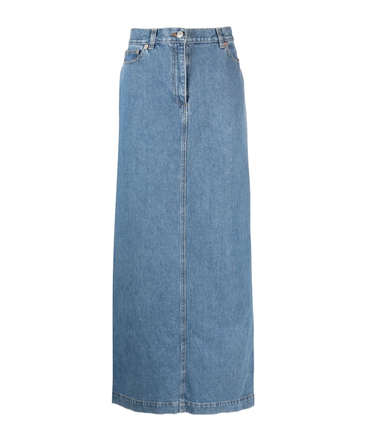 Magda Butrym Maxi Denim Skirt In Blue